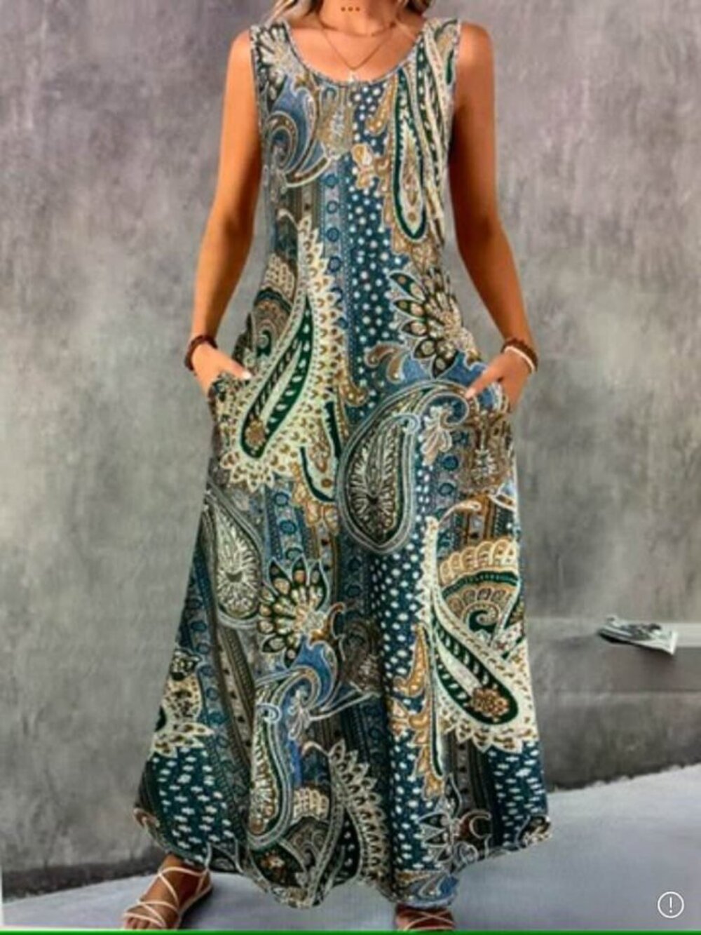 Ladies 3X Paisley Print dress